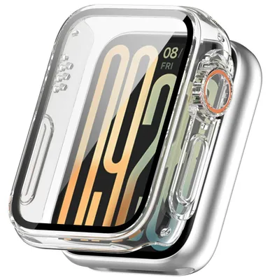 Obrázok produktu pre Pre Xiaomi Smart Band 9 Pro Plastové puzdro PC Smart Case + tvrdené sklo H9 Tempered Glass Transparent