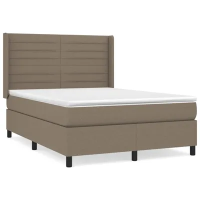 Produktbild von vidaXL Boxspringbett mit Matratze Taupe 140x200 cm Stoff