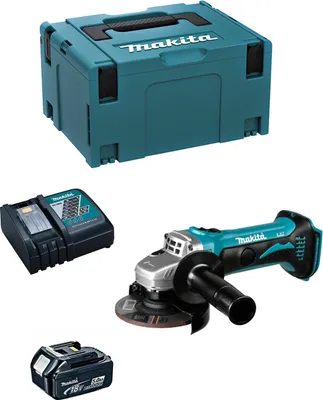 Immagine prodotto di Mini smerigliatrice angolare MAKITA DGA452RTJ1 (1 x 5,0 Ah + DC18RC + MAKPAC 3)