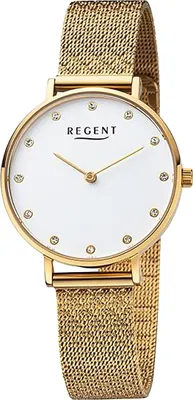 Produktbild von Regent Metall Damen Uhr Armbanduhr Quarz gold Metallarmband D2URF1330