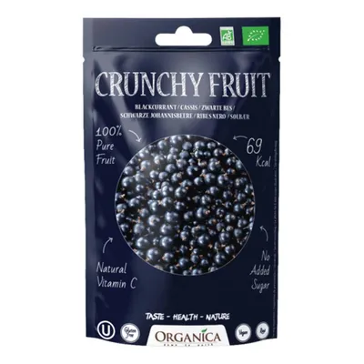 Produktbild von Crunchy Fruit - Schwarze Johannisbeere gefriergetrocknet 25g
