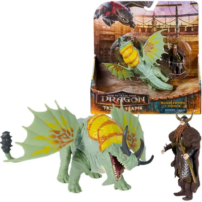 Produktbild von DreamWorks Dragons Drachenzähmen leicht gemacht - Wikinger & Drachen Actionfiguren-Set, Haudrauf & Schädelbrecher, 4 Jahr(e), Mehrfarbig