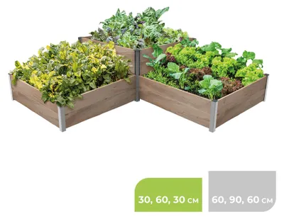 Produktbild von BioGreen 3m² Hochbeet ErnteMAXX in Treppenform erhältlich in 4 Formen und Größen