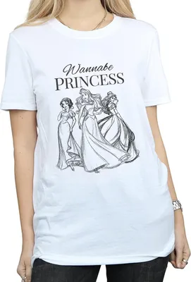 Image de Disney Princess - T-shirt "Wannabe Princess" pour femme BI42657 (L) (Blanc)