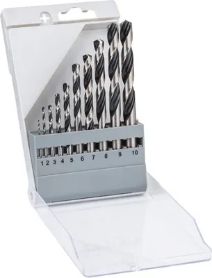 Produktbild von HSS-Spiralbohrer-Set PointTeQ, 10-tlg., 1-10 mm