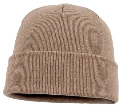 Balke XXL lässige Rollrand-Strickmütze aus 100% Merinowolle in beige