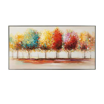 Produktbild von ArtUniverse Leinwandbild Bunter Herbstwald 72,5 x 142,5 cm