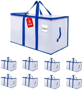 Immagine prodotto di Set di sacchetti per abiti, 8 pezzi, 105 L, in PP trasparente