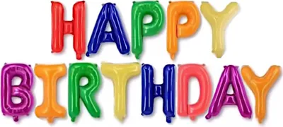 Produktbild von XXL Geburtstags Folienballon Set Bunt Happy Birthday Luftballon Girlande