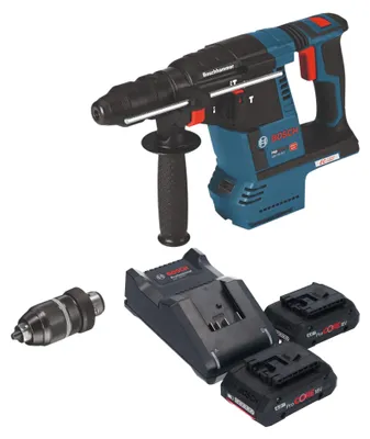 Produktbild von Bosch GBH 18V-26 F Professional Akku Bohrhammer 18 V 2,6 J SDS Plus + 2x ProCORE Akku 4,0 Ah + Ladegerät