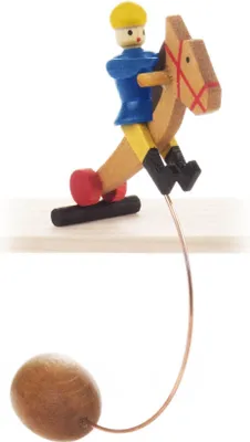 Produktbild von Spielzeug  Schaukelfigur Reiter, blau Höhe 8cm NEU