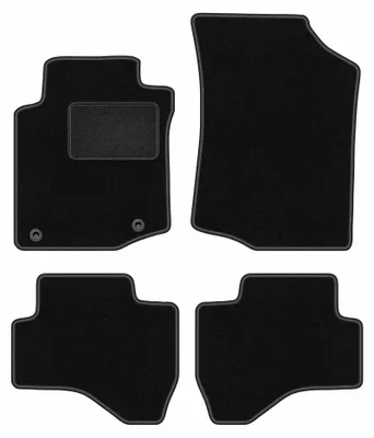 Zdjęcie produktu dla Dywaniki samochodowe welurowe LUX do: Toyota Aygo I (2005-2014, hatchback) czarne, z mocowaniami