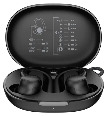 Produktbild von Belkin SoundForm ActiveFit, Verkabelt & Kabellos, Anrufe/Musik, Kopfhörer, Schwarz