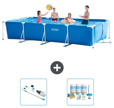 Produktbild von Rechteckiger Frame Pool - 450x220x84 cm - 3-teilig S22360