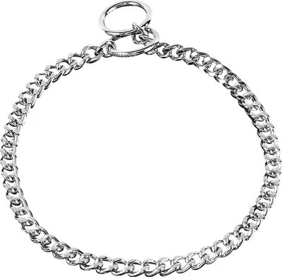 Produktbild von Sprenger Halskette, flach geschliffene, enge Glieder - Stahl verchromt, 3,0 mm, 65 cm