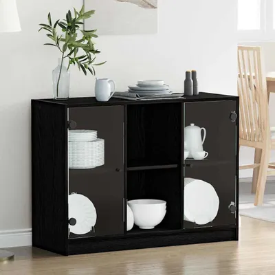 Produktbild von vidaXL Sideboard Schwarz Eichen-Optik 100 x 37 x 75,5 cm