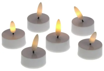 Produktbild von Werner-Voß LED-Teelicht mit 3D-Flamme 6-tlg.