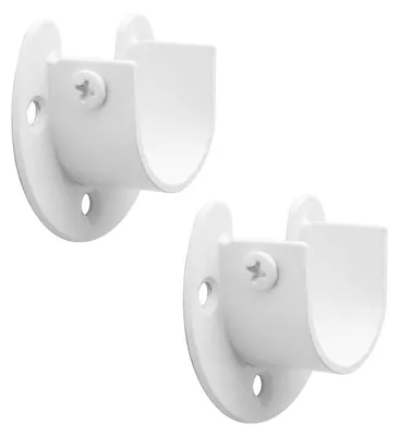 Kleiderstangenhalter aus Edelstahl, 2 Stück, für 28 mm Stangen