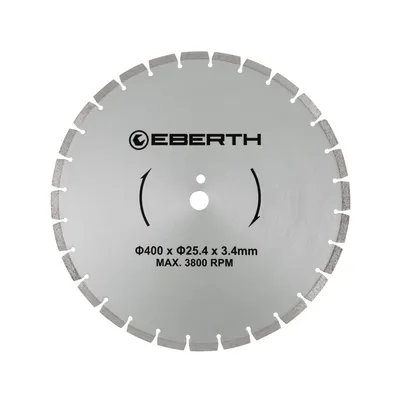 Immagine prodotto di Disco da taglio EBERTH Disco da taglio diamantato per pietra, calcestruzzo, piastrelle e gres porcellanato, disco diamantato con diametro 400 mm, foro 25,4 mm