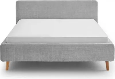 Produktbild von Doppelbett Younes 160x200cm mit Stauraum - grau