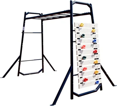 Image de salle de sport Barre de singe + mur d'escalade