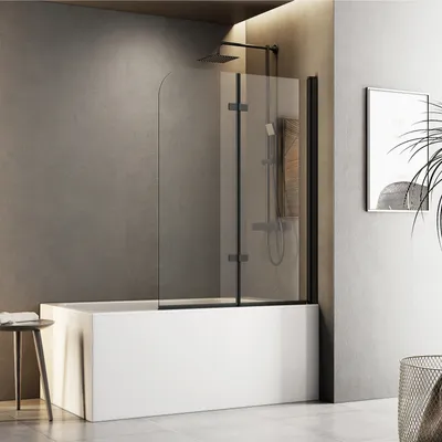Duschwand Für Badewanne 100x140 Cm – Nano-Sicherheitsglas 6 Mm, Verstellbar, Einfach Zu Montieren