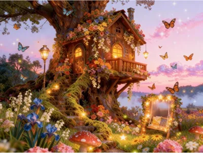 Produktbild von Puzzle 1000 Teile, 70 x 51 cm, für Erwachsene, Magisches Baumhaus
