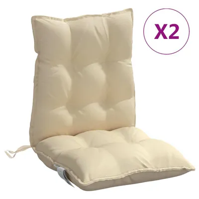 Immagine prodotto di Cuscini per Sedia Schienale Basso 2 pz Beige in Tessuto Oxford