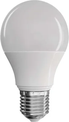 A white LED light bulb with a silver screw base, isolated on a white background.