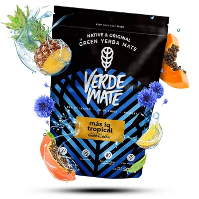 Obrázek produktu pro Yerba Verde Mate Green Mas IQ Tropical 0,5kg