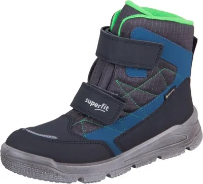 A single children's snow boot is shown against a white background.