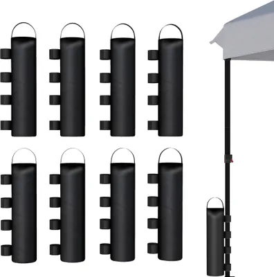 Produktbild von Pavillon/Gazebo Gewichte - Gewichtsäcke - 8er Pack - Oxford-Gewebe - Für Zelte - Schwarz