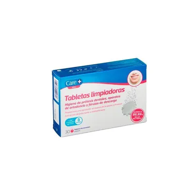 Obrázok produktu pre Care+ Stada Tablety na čistenie zubných náhrad 30 tabliet Eferv