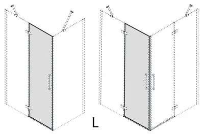 Productafbeelding van Gelco TRINITY glazen draaielement, helder glas, links