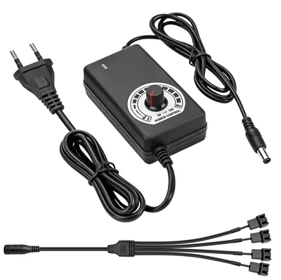 Lüfter-Drehzahlregler, 3-12 V, PWM, 100-240 V AC, 1-4 Lüfter