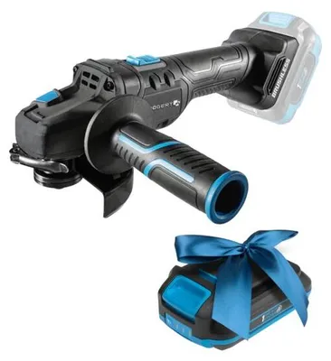 Produktbild von Winkelschleifer-Set Akku 18V bürstenlos Högert Technik, 125 mm, Gleitschalter, 2 x 4,0 Ah Akku – Flex OneAccuSystem