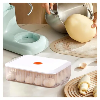 Produktbild von Pizzagärbox - Gärbehälter mit Datumsaufzeichnung - Spannbare Gärbox für Küche, Backen, Teig, Brot