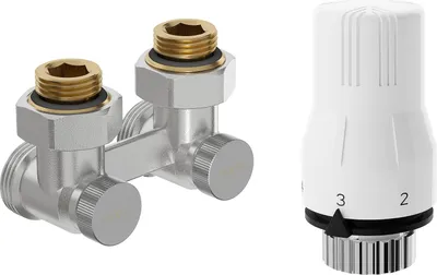 Immagine prodotto di Mexen G02 set termostatico bicomando DN50, angolare 1/2"x3/4", nichel - W911-012-928-01