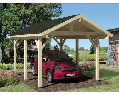 Produktbild von Einzelcarport Palmako Robert 11,7 m² 360x510 cm tauchgrundiert