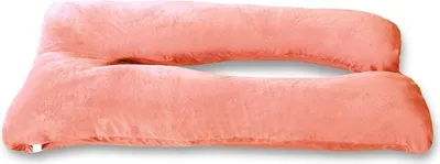 Image de Coussin de grossesse déhoussable en velours BANANAIR 140x80 cm rose