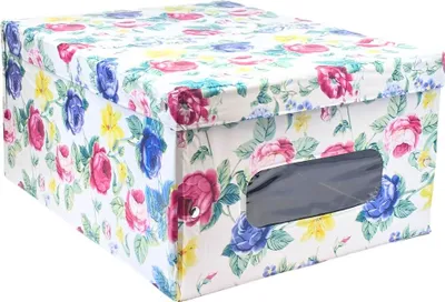 Immagine prodotto di Domopak Box contenitore con coperchio, fiori colorati