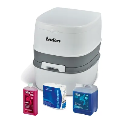 Produktbild von Enders Campingtoilette SUPREME Blue Set - Chemietoilette Camping WC - Zubehör