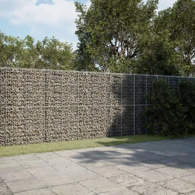 Obrázek produktu pro Schanskorf 600x100x200 cm - Kovový košík - Stříbrná barva - Galvanizované oplocení do zahrady