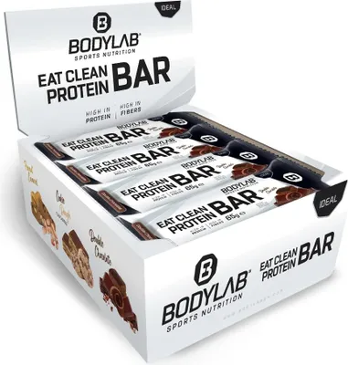 Produktbild von BODYLAB Eat Clean Protein Bar - 12x65g - Double Chocolate