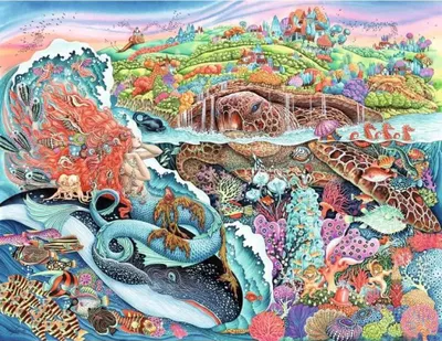 Immagine prodotto di 2000 piece puzzle. Adult puzzles. Ages 14+. The myth of Thalassa. Sea. 12001484. Ravensburger