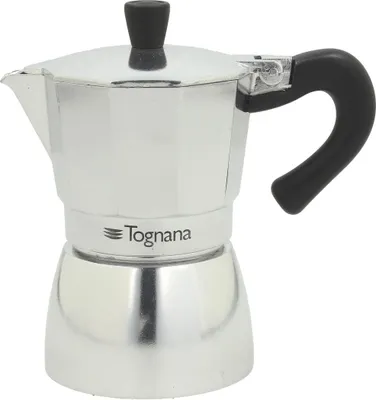 Produktbild von Tognana Porcellane V4430131ALL, Mokka-Kanne, Schwarz, Silber, Aluminium, 3 Tassen, Grancucina, CE