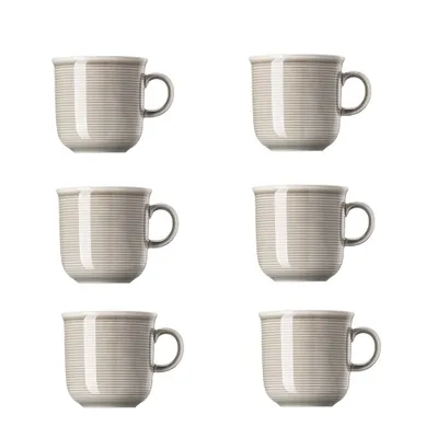 Produktbild von Thomas Trend Colour Moon Grey Becher mit Henkel 0,28 l 6er Set