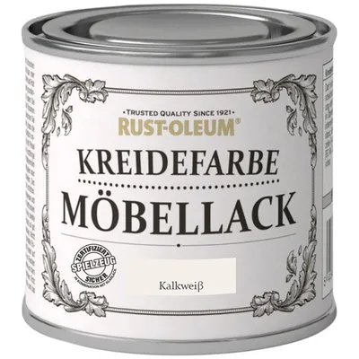 Produktbild von Rust Oleum Shabby Kreidefarbe Möbellack Kalkweiss mattes Finish 125ml