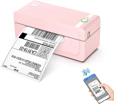 Zdjęcie produktu dla Bezprzewodowa termiczna drukarka etykiet Bluetooth 4x6 do zastosowań w logistyce i wysyłce