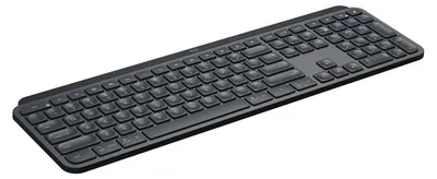 Produktbild von Logitech MX Keys, Volle Größe (100%), Kabellos, RF Wireless + Bluetooth, QWERTY, Graphit